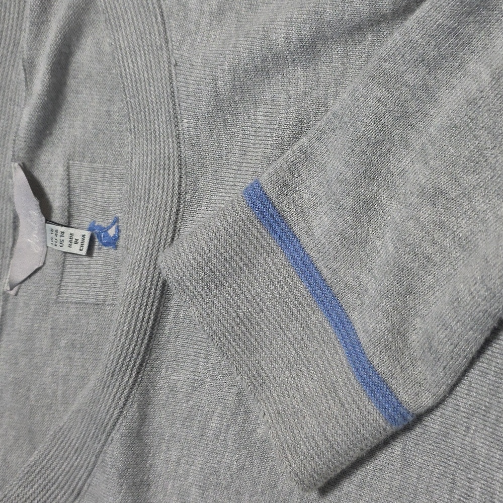 Elegant Navy Blue Crew Neck Sweater - Picture 9 of 11
